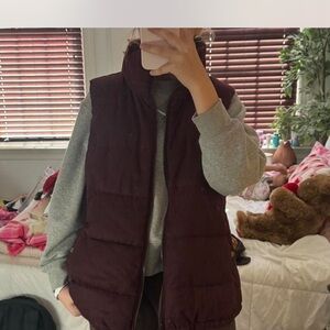 Maroon Puffer Vest